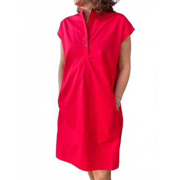 NEW CARYN LAWN seaside dress in coral